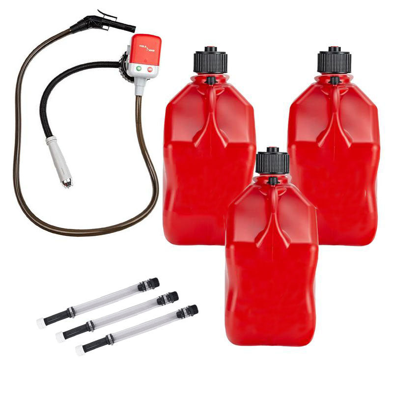 (7 Pcs Set)Fluid Transfer Pump Racing Fuels Utility Jug