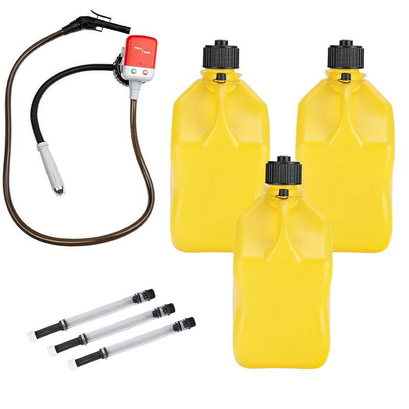 (7 Pcs Set)Fluid Transfer Pump Racing Fuels Utility Jug