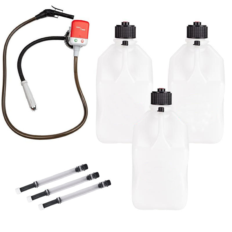 (7 Pcs Set)Fluid Transfer Pump Racing Fuels Utility Jug