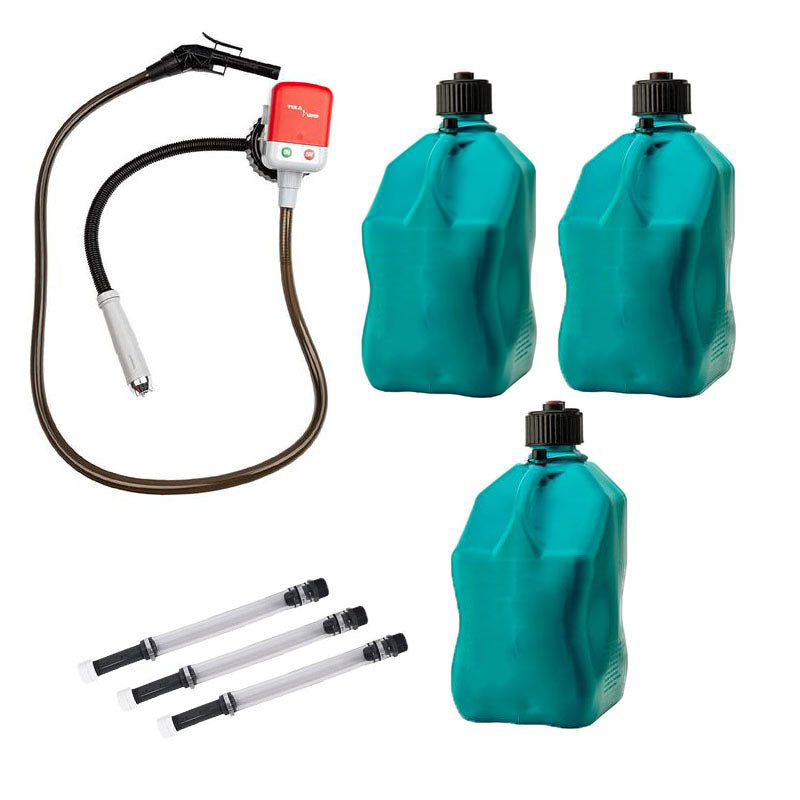 (7 Pcs Set)Fluid Transfer Pump Racing Fuels Utility Jug