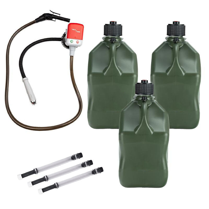 (7 Pcs Set)Fluid Transfer Pump Racing Fuels Utility Jug