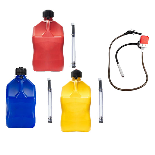 (7 Pcs Set)Fluid Transfer Pump Racing Fuels Utility Jug