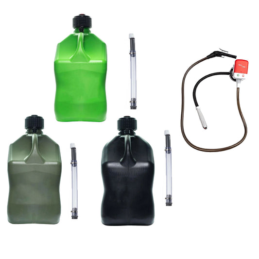(7 Pcs Set)Fluid Transfer Pump Racing Fuels Utility Jug